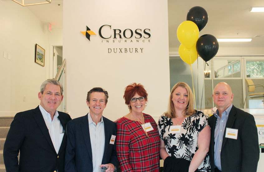 Left to right- Ed Rovegno (Duxbury Branch Manager), George Doherty (C&H President), Kathy Davey (PL Supervisor), Jen Wheeler (PL Manager), & Alan Heinlein (Claims Advisor)
